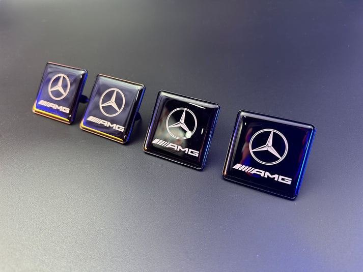 Mercedes-Benz AMG Emblems Seat Badges Metal Set 4 pcs